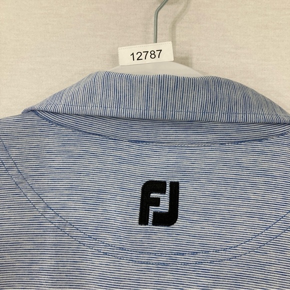 FootJoy Blue Stripes Activewear Short Sleeve Polo Shirt size 2XL - Picture 10 of 10